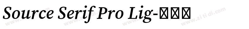Source Serif Pro Lig字体转换